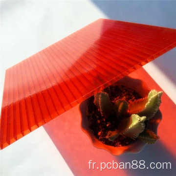 feuille creux en polycarbonate triple